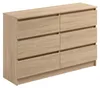 Komoda so 6 zásuvkami, šírka 120 cm, komoda zo sonomového Náhľad obrázku produktu 7