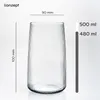 Gläser Set 6 teilig mit Rillenstruktur 480 ml, Trinkgläser Produktbild-Vorschau 3