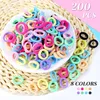 200 Stück Mini Haargummis Mädchen Bunt 2,5 cm Durchmesser - Produktbild-Vorschau 3