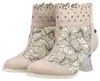 Laura Vita Damen Stiefelette aus Leder mit floral Produktbild-Vorschau 9