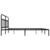 The Living Store Bettgestell mit Kopfteil Metall Schwarz Produktbild-Vorschau 6