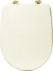 A top-down view of a closed toilet seat. Produktbild-Vorschau