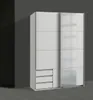 Schwebetürenschrank Emden Kleiderschrank 135cm weiß Spiegel Produktbild-Vorschau 1