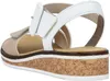 Rieker Damen Keil-Sandaletten Weiß/Beige Voir les images du produit 12