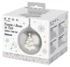 The image shows the retail packaging of a Christmas ornament speaker. Produktbild-Vorschau