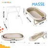 Baignoire pour bébé moovkee avec support, 80 cm, beige, Voir les images du produit 2