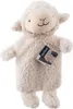 A fluffy sheep-shaped hot water bottle with a tag attached. Podgląd zdjęcia produktu