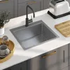 vidaXL Handgemachte Einbauspüle Edelstahl Produktbild-Vorschau 2
