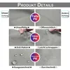 Collage of product details and features for a curtain. Náhľad obrázku produktu