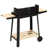 Springos® Holzkohlengrill für Garten mit Rädern – Grill mit Produktbild-Vorschau 4