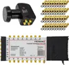 PremiumX Multischalter Set 5/16 Multiswitch SAT Quattro LNB Produktbild-Vorschau 1