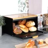 Capiente portapane nero in legno e metallo, con apertura Anteprima dell’immagine prodotto 11