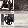 tectake® Rattan Sonnenliege 200 x 70 x 33 cm Produktbild-Vorschau 4