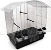 Vogelkäfig Ula, Vogelheim mit Zubehör, Chrom/Schwarz Produktbild-Vorschau 1