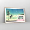 Gerahmtes Poster - Rahmen in heller Eiche - Auto Surfbrett Produktbild-Vorschau 8