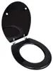 vidaXL Toilettensitz MDF Deckel Schlichtes Design Schwarz Produktbild-Vorschau 8