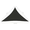 Sonnensegel Oxford-Gewebe Dreieckig 3x3x4,24 m Anthrazit , Produktbild-Vorschau 6