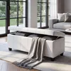 Skladovací lavice Krien 112 x 45 x 45cm - Bílá Náhled obrázku produktu 1