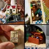 A collage of four images showing a LEGO lighthouse model being built and its details. Produktbild-Vorschau