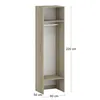A diagram of an open wardrobe with dimensions indicated. Náhled obrázku produktu