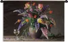 MuchoWow® Wandteppich Wandbehang Stilleben - Wein - Blumen Produktbild-Vorschau 1