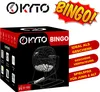 A product shot of a bingo game set, featuring the box and the bingo cage with balls, along with marketing text. Produktbild-Vorschau