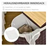 Panier à linge HOMCOM, 100 L, avec couvercle, 2 sacs à Voir les images du produit 5