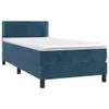 Boxspringbett mit Matratze & LED Dunkelblau 100x200 cm Samt Produktbild-Vorschau 3