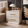 A bedroom scene featuring a nightstand next to a bed. Produktbild-Vorschau