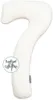 A white maternity pillow shaped like the number 7. Produktbild-Vorschau