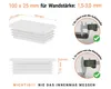 Lamellenstopfen rechteckig 100x25 mm Weiß 50 Stück Produktbild-Vorschau 2