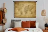 MuchoWow® Wandteppich Wandbehang Weltkarte - Retro - Produktbild-Vorschau 5