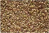 A close-up, overhead view of a pile of hemp seeds. Produktbild-Vorschau