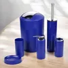 6tlg Badset Badezimmer Zubehör Set Organizer: (Dunkelblau Produktbild-Vorschau 3