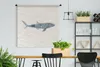 MuchoWow® Wandteppich Wandbehang Hai - Meer - Aquarell - Produktbild-Vorschau 2