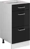 Unterschrank Vicco R-Line Schwarz Hochglanz 40 cm mit Produktbild-Vorschau 1