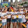 Deutschland T Shirt mit Schriftzug Fan Shirt Fußball EM WM Produktbild-Vorschau 4