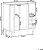 BELIANI Sideboard mit Weinregal Hellbraun mit Rattan Produktbild-Vorschau 3