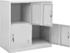 vidaXL Schließfachschrank Hellgrau 90x45x92,5 cm Stahl Produktbild-Vorschau 4