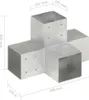vidaXL Post Connector 4 ks. Tvar X Pozinkovaný kov 101 x Náhľad obrázku produktu 6