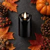 LED Kerze Batterie Kerze Grablicht Flammenlos Schwarz mit Produktbild-Vorschau 4