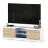 Szafka RTV 138cm AGA biała sonoma matowa pod telewizor 4 Podgląd zdjęcia produktu 1