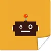 MuchoWow® Poster Roboter - Gesicht - Antenne - Gelb - Produktbild-Vorschau 1
