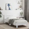 vidaXL Rám postele s čelom a LED osvetlením biely 75x190 cm Náhľad obrázku produktu 4