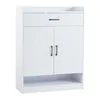 A white cabinet with a drawer and two doors, set against a white background. Anteprima dell’immagine prodotto