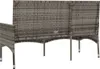 Panca da giardino a 3 posti con cuscini in poly rattan Anteprima dell’immagine prodotto 5