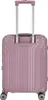 A pink Travelite trolley is shown from the back against a white background. Produktbild-Vorschau
