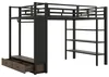 Lit mezzanine 140 x 200 cm avec armoire, éclairage LED et Voir les images du produit 7