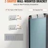 Diagram showing how to install a Z-shaped wall-mounted bracket for a mirror. Podgląd zdjęcia produktu