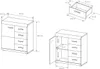 Furniture24 Kommode Link mit 4 Schubladen 1 Tür Sonoma Produktbild-Vorschau 2